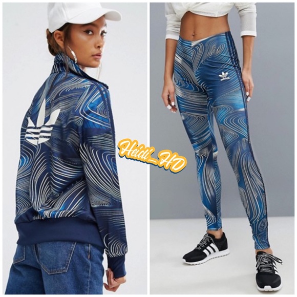 adidas Pants - Adidas Originals Blue Geology Print Outfit